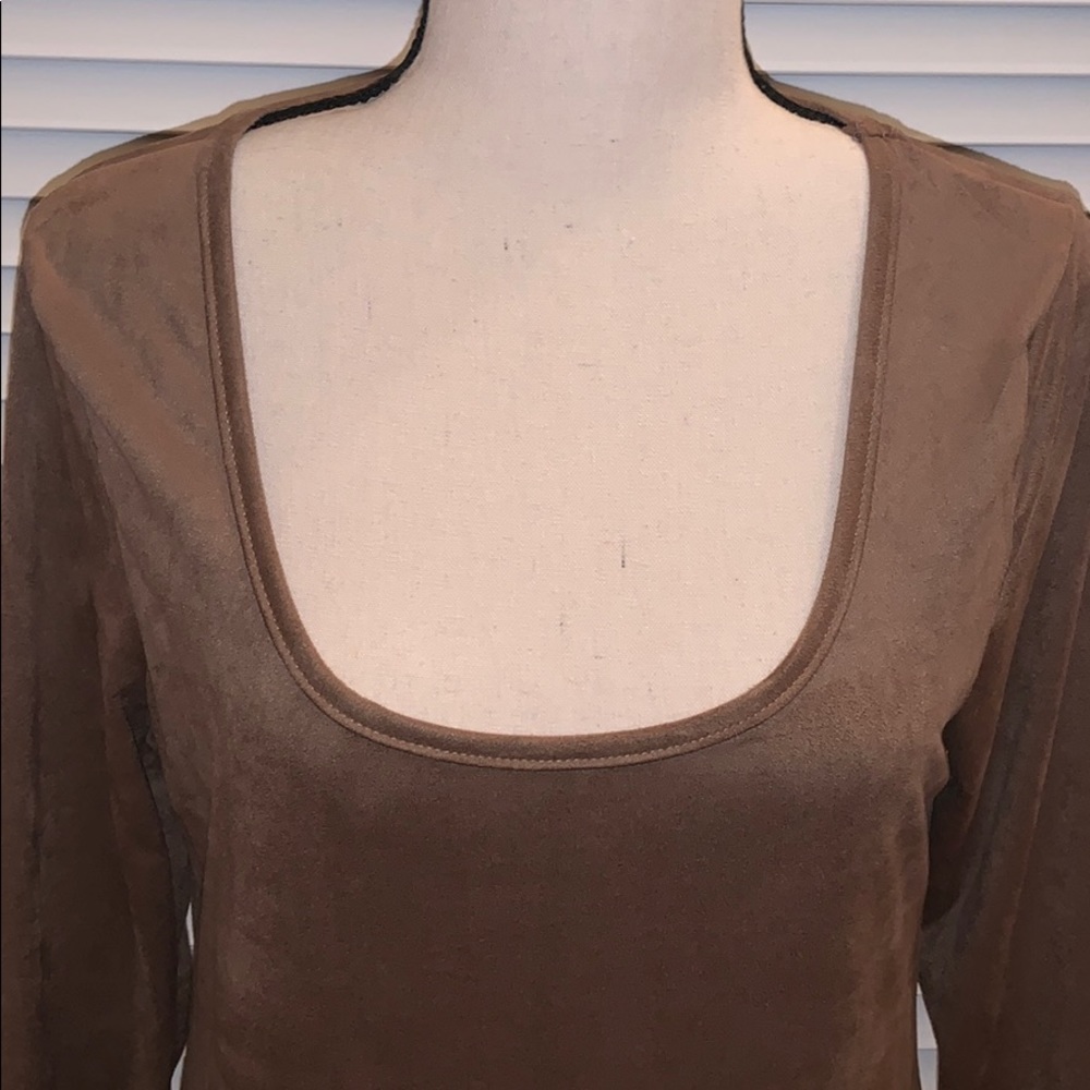 Faux suede dress